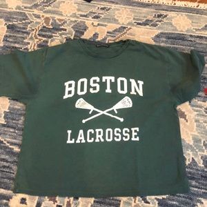 green boston lacrosse t-shirt